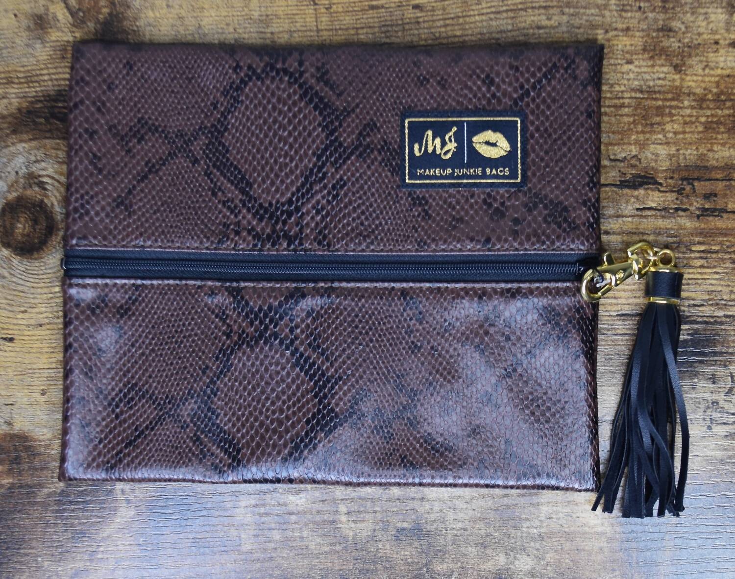

Коричневая сумка Python Gold Label Makeup Junkie, коричневый