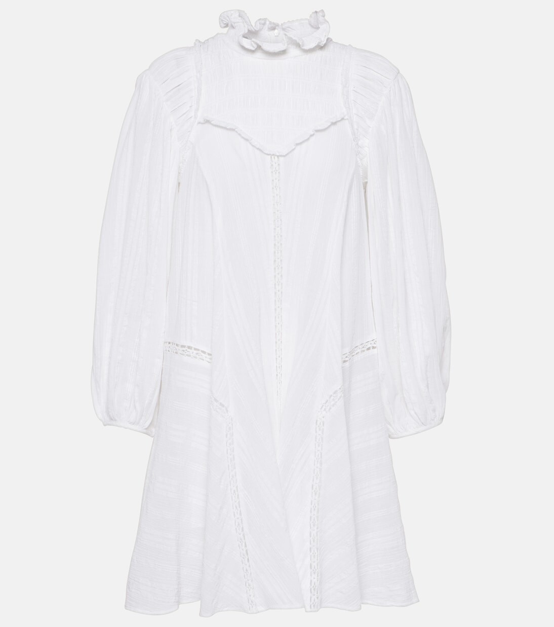 

Расклешенное мини-платье isma из смесового хлопка Marant Etoile, белый