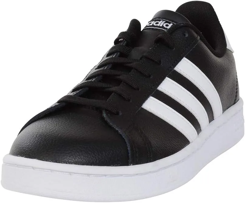 Детские теннисные кроссовки унисекс Grand Court Lifestyle на шнуровке adidas, черный — фото 4