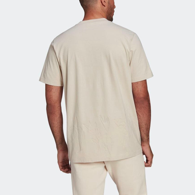 Футболка adidas originals Casual Round Neck Printing Short Sleeve Beige HI3298 — фото 3