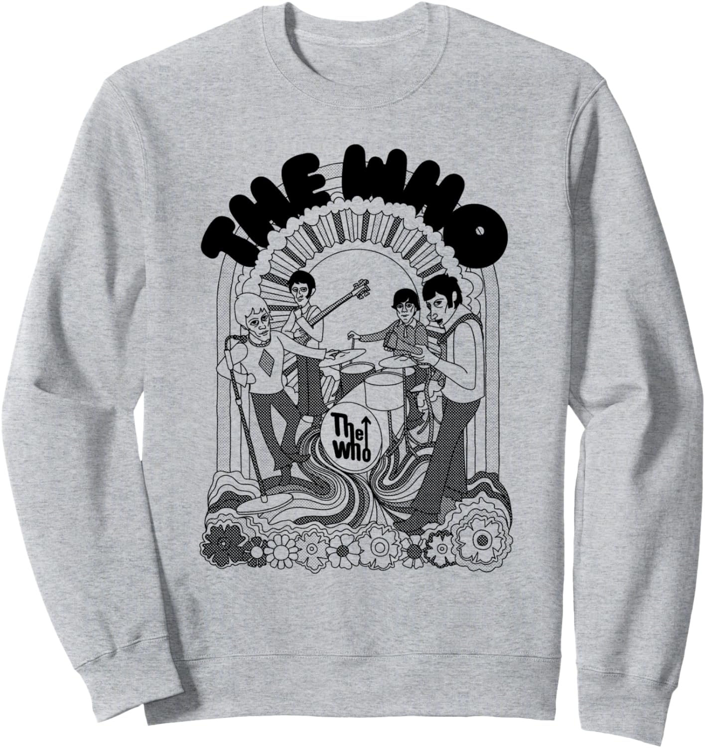 

Официальная иллюстрированная толстовка группы The Who, серая