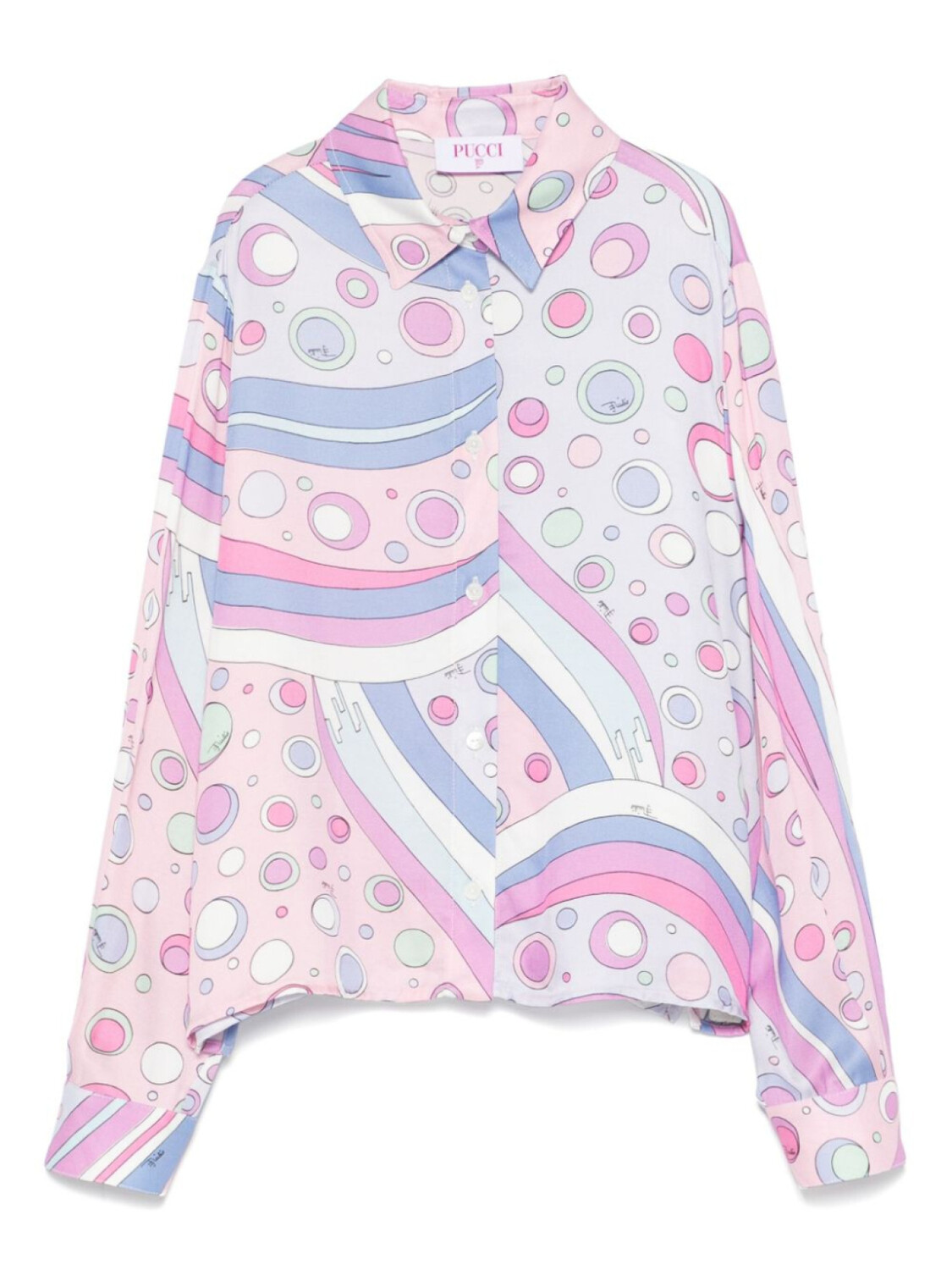 

PUCCI Junior рубашка с абстрактным принтом, фиолетовый