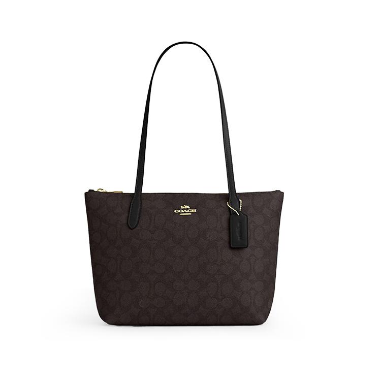 

COACH Сумка через плечо Fiona Canvas With Leather Small женская black