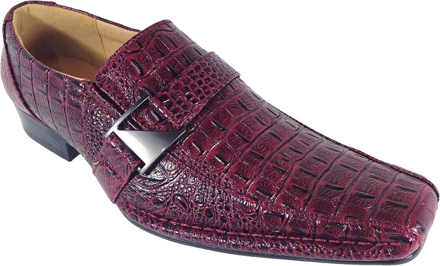 Лоферы мужские Santoni, бордовый Alberto Fellini