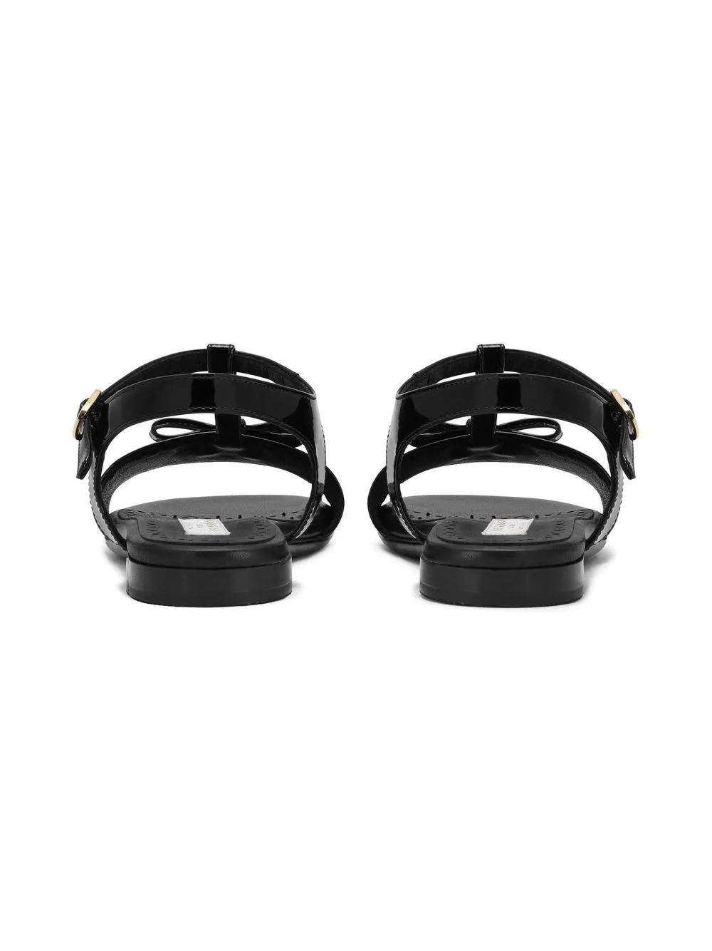 Лакированные босоножки с логотипом DG Dolce & Gabbana Kids, черный — фото 3