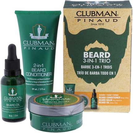 

Набор для бороды Pinaud Beard Pack с кондиционером, бальзамом и маслом - 3 предмета Clubman