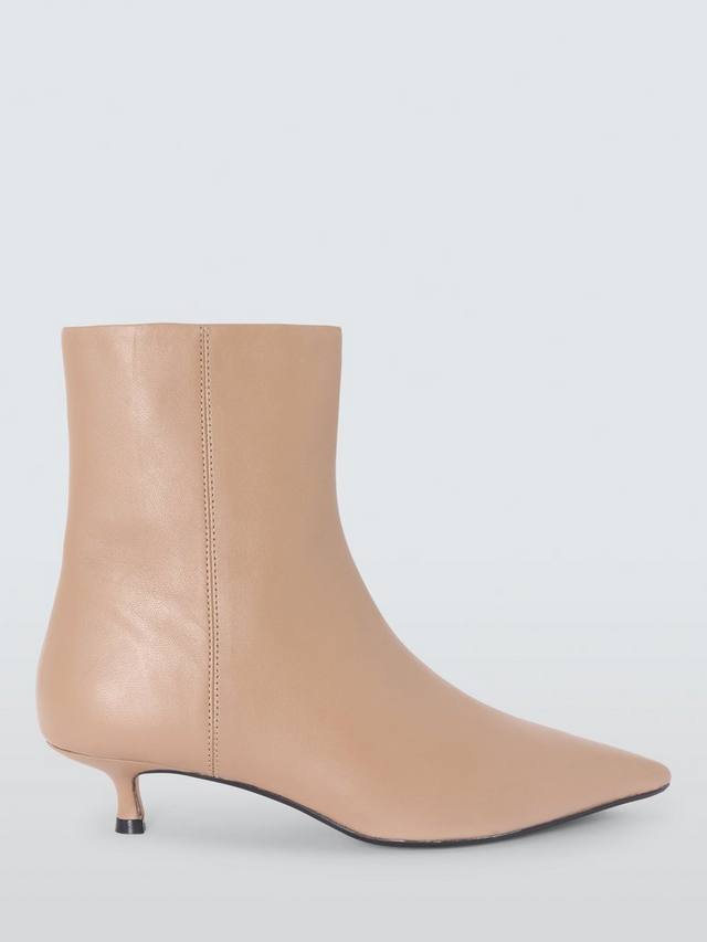 Кожаные ботинки Otto с острым носом и каблуком-рюмочкой John Lewis, Warm Beige