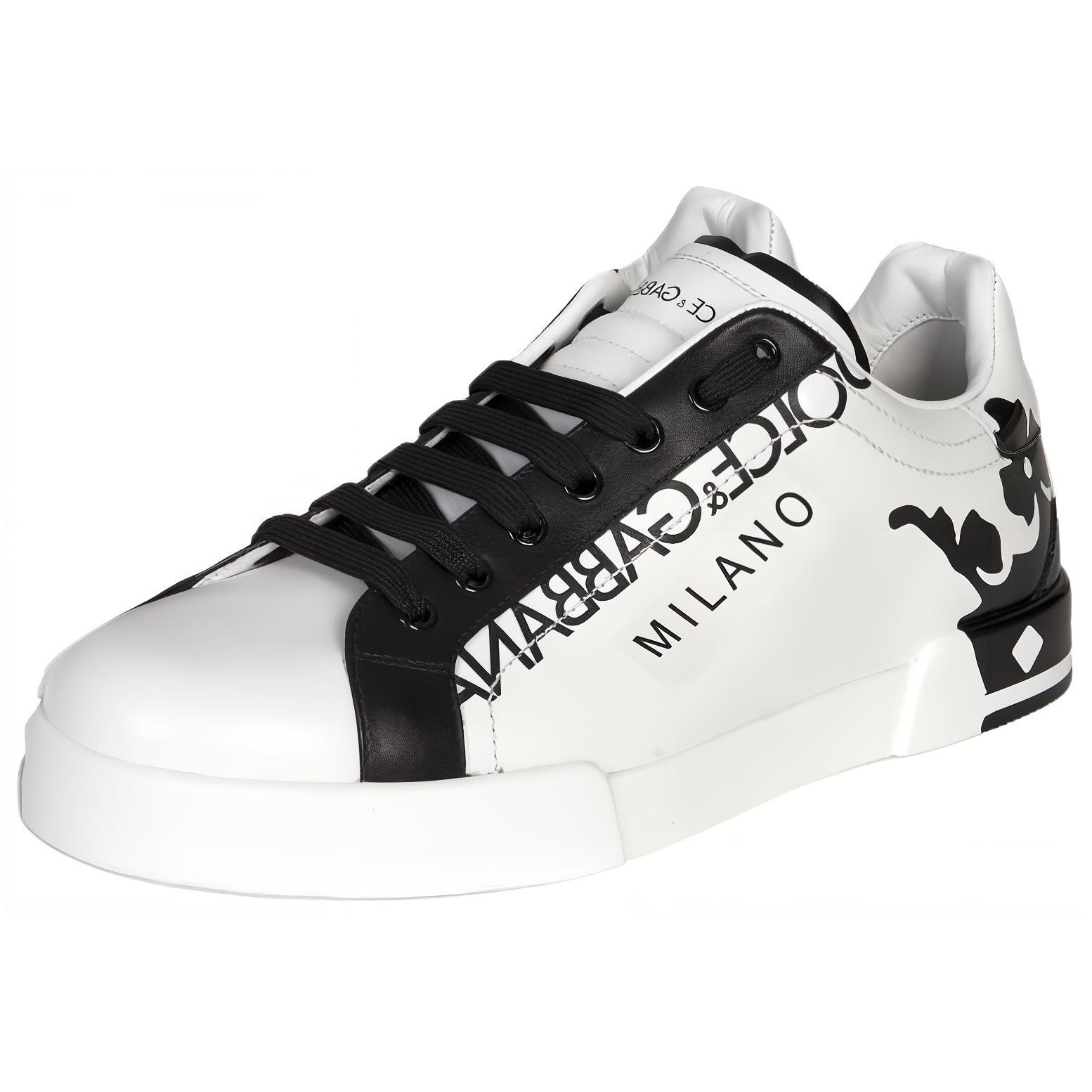 

Dolce & Gabbana Низкие мужские скейтбордистские кроссовки белого цвета