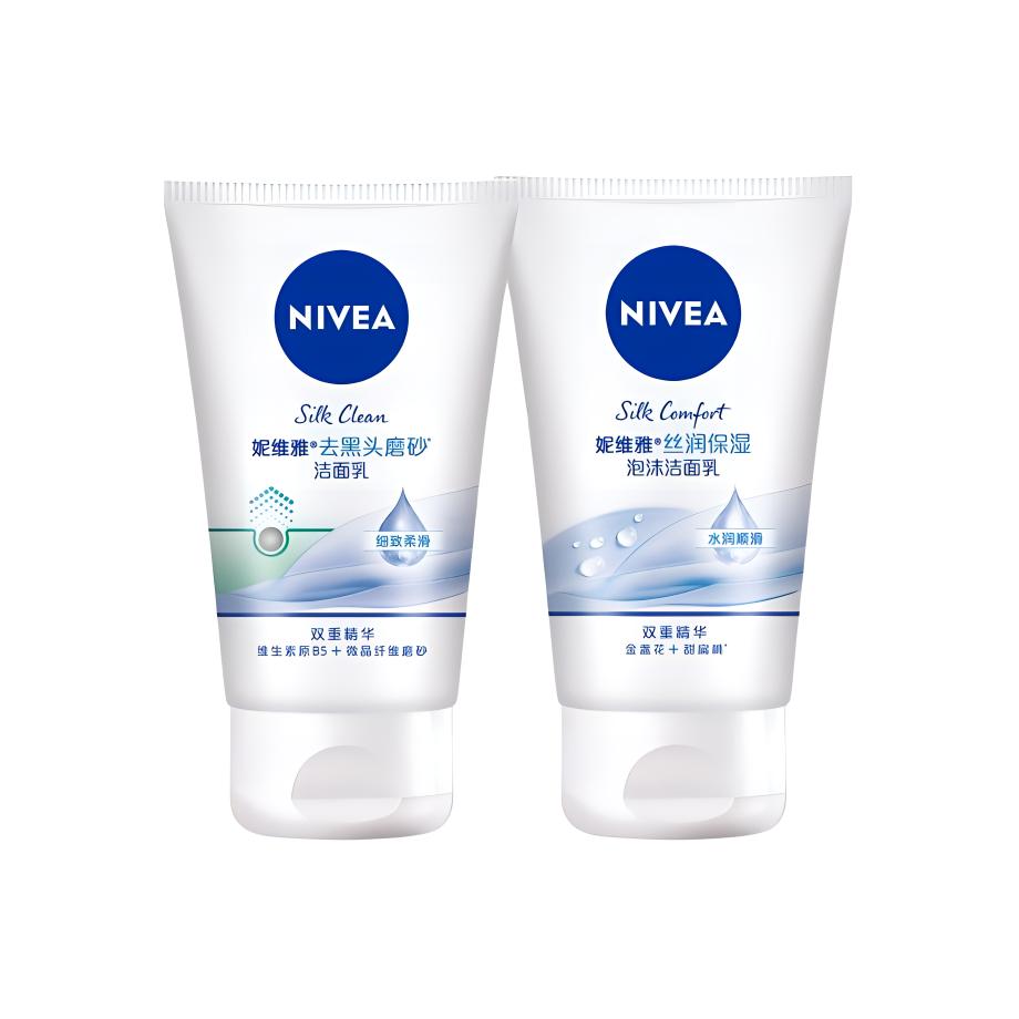 

NIVEA Пенка для умывания против черных точек с увлажнением очищающее молочко 100g+100g