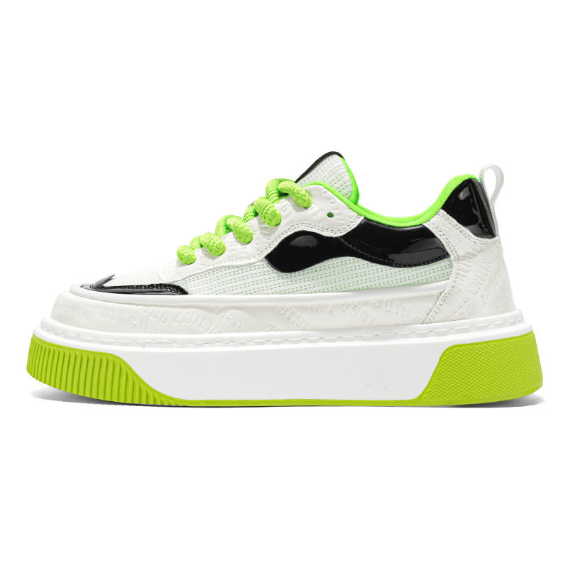 

TELENT Мужские дышащие низкие кеды с амортизацией бело-зеленые, цвет White Green