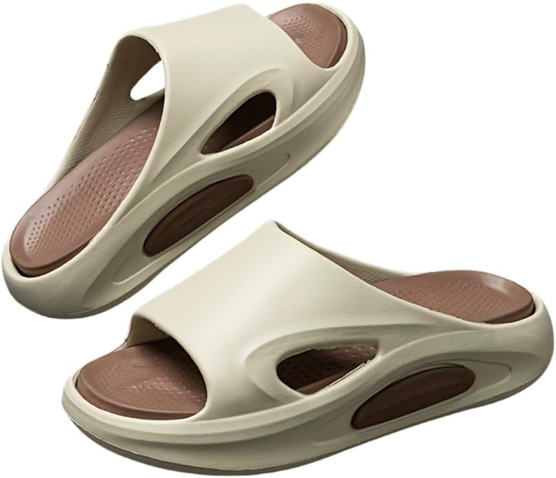 

Мужские стильные шлепанцы EVA - нескользящие летние сандалии для улицы, пляжа и повседневной носки, удобные с открытым носком для повседневной одежды Hhhchpm, коричневый