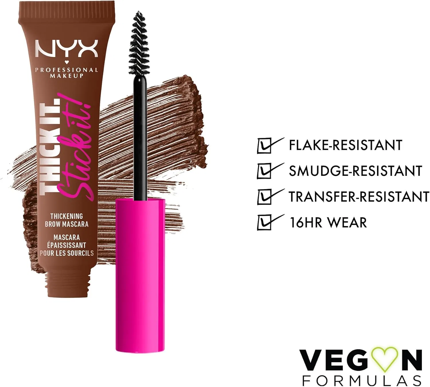 Гель для бровей NYX Professional Makeup Thick It Stick It, оттенок Rich Auburn — фото 2