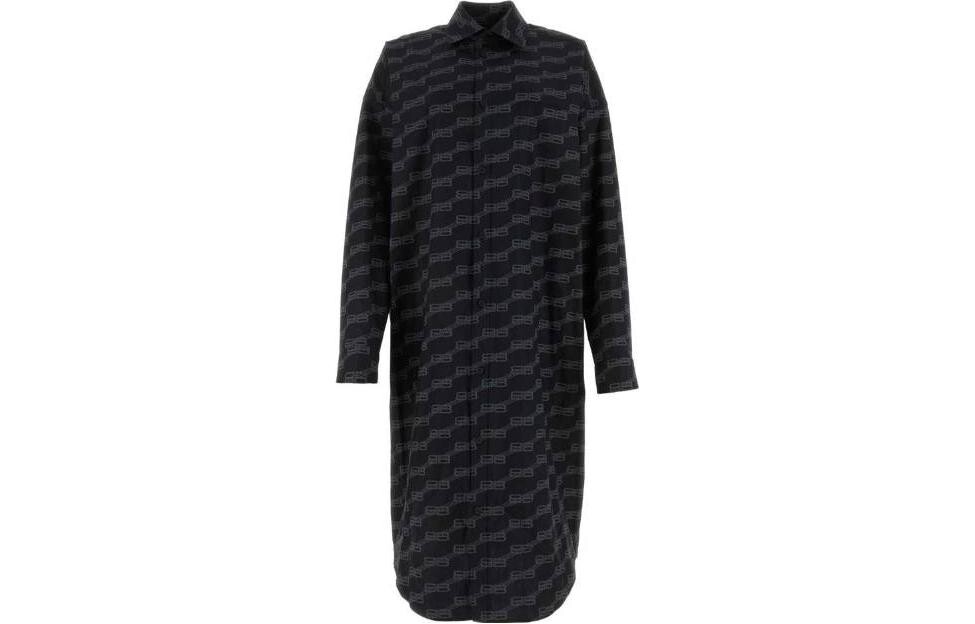 

Платье с длинными рукавами женское черное Balenciaga