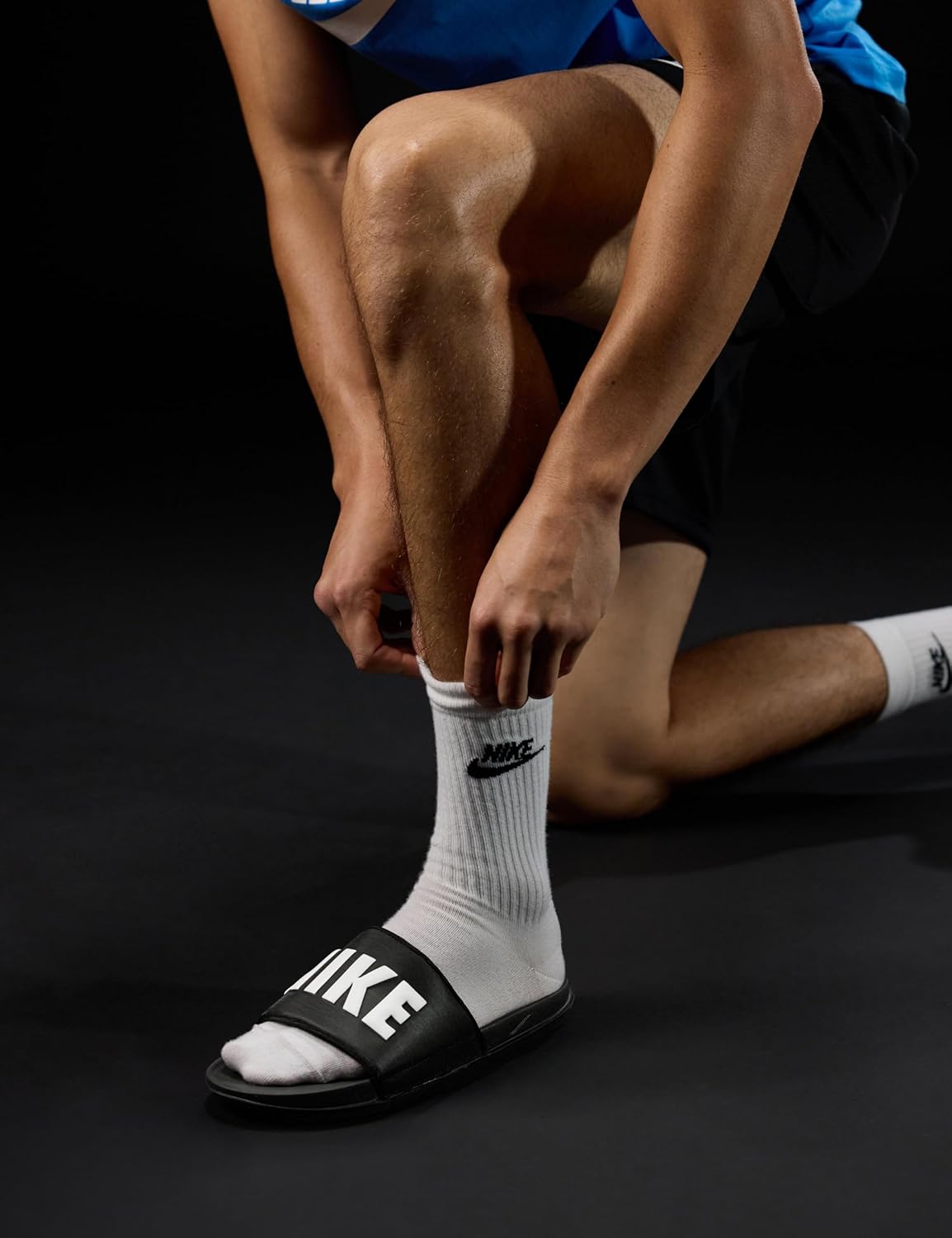 Сланцы Nike Offcourt (черный/белый), черно-белый — фото 2