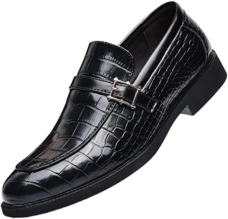 

Мужские деловые кожаные туфли - модные и повседневные, подходят для всех сезонов, резиновые Fusecottc, черный