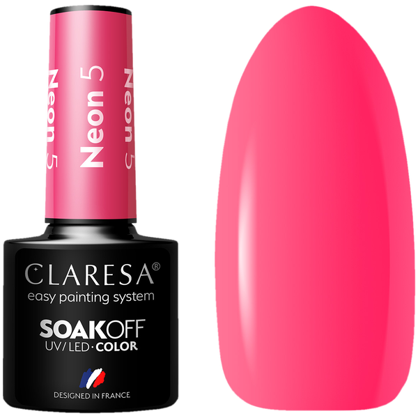

Гибридный лак для ногтей 5,5 г Claresa Neon, цвет 5