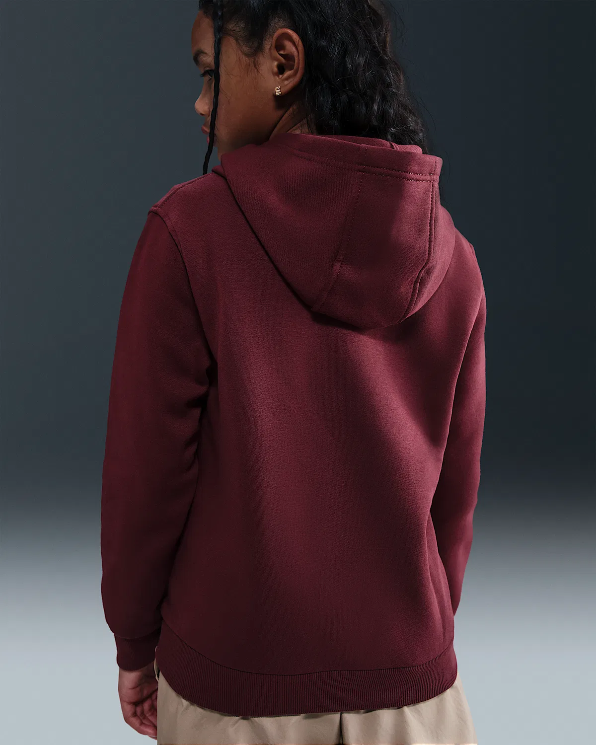 Детская толстовка Nike Sportswear Club Fleece, Dark Team Red/White — фото 4