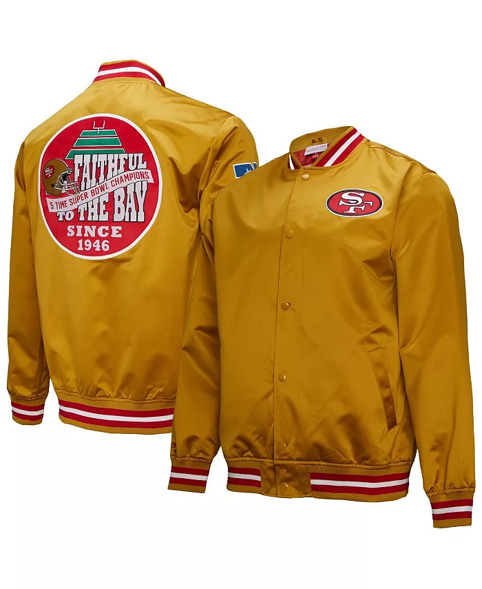 

Мужская золотая куртка San Francisco 49ers Double Down на пуговицах из сатина Mitchell & Ness