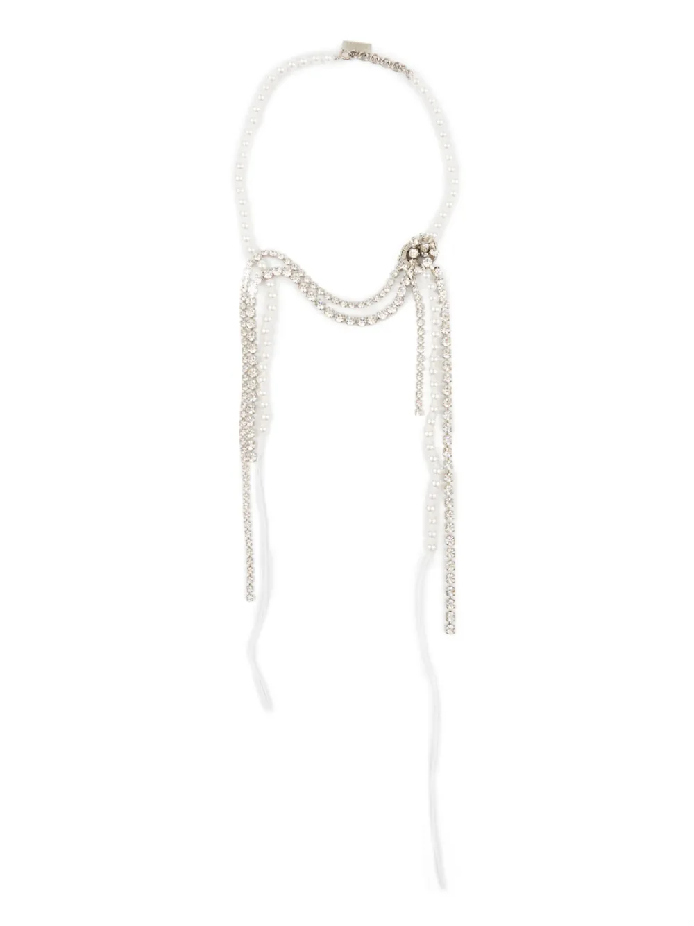 

Колье с кристаллами MM6 Maison Margiela, серебяный