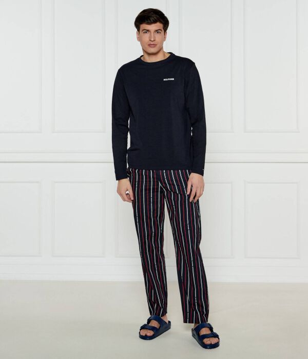 

Пижама мужская Tommy Hilfiger из лонгслива и брюк в полоску, мультиколор