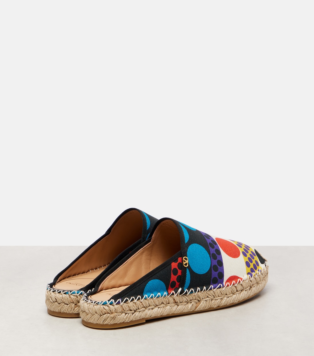 Ла Круизетт печатные эспадрильи-мюли Valentino Garavani, Multicolor/Nero — фото 2