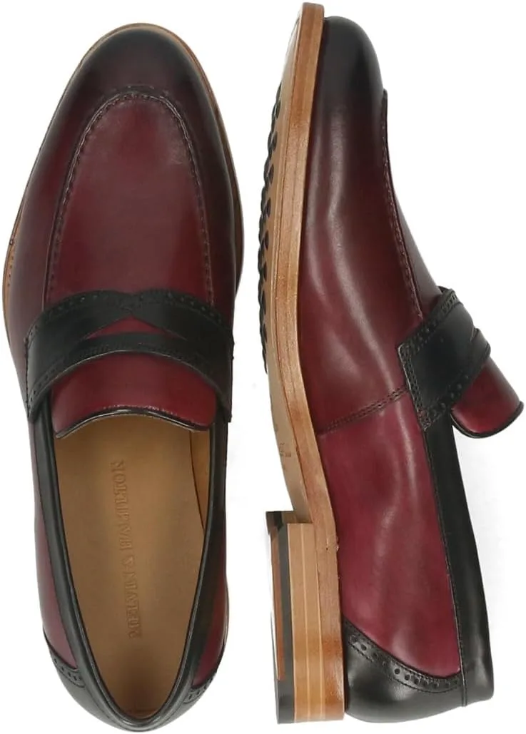 Melvin & Hamilton Mens Ted 1 French Calf Burgundy, красный — фото 3