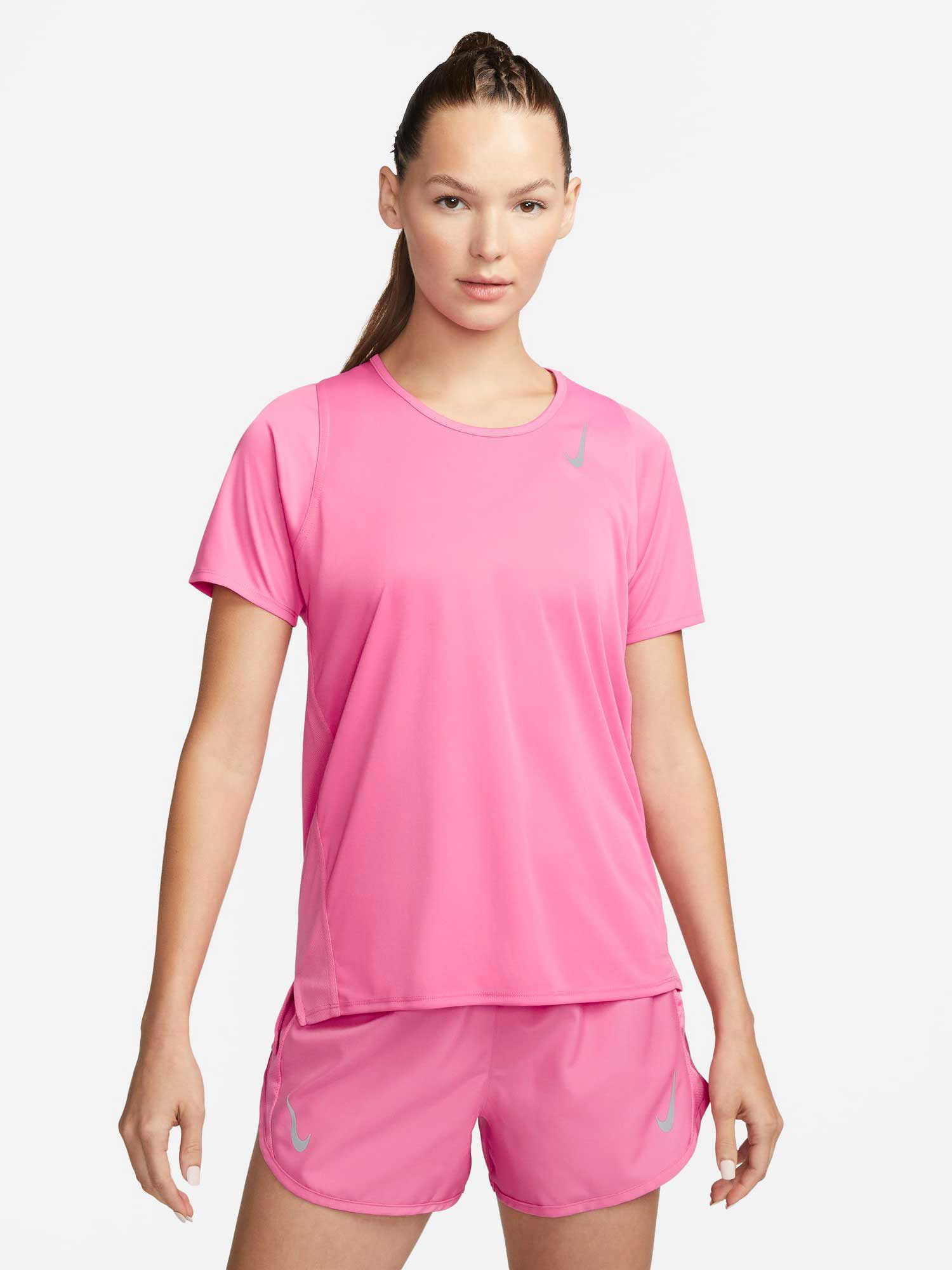 

Футболка Nike W NK FAST DF SS TOP, розовый