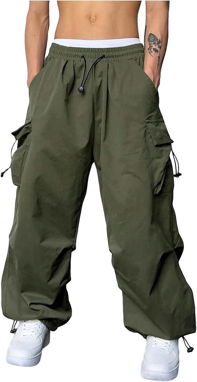 Джинсы мешковатые Y2k, Army Green