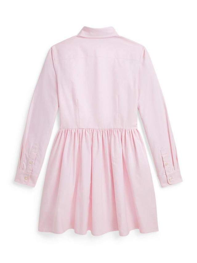Детское платье-рубашка из оксфордского хлопка Polo Ralph Lauren, Bath Pink — фото 4