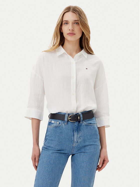 

Свободная рубашка WW0WW46169 Tommy Hilfiger, белый