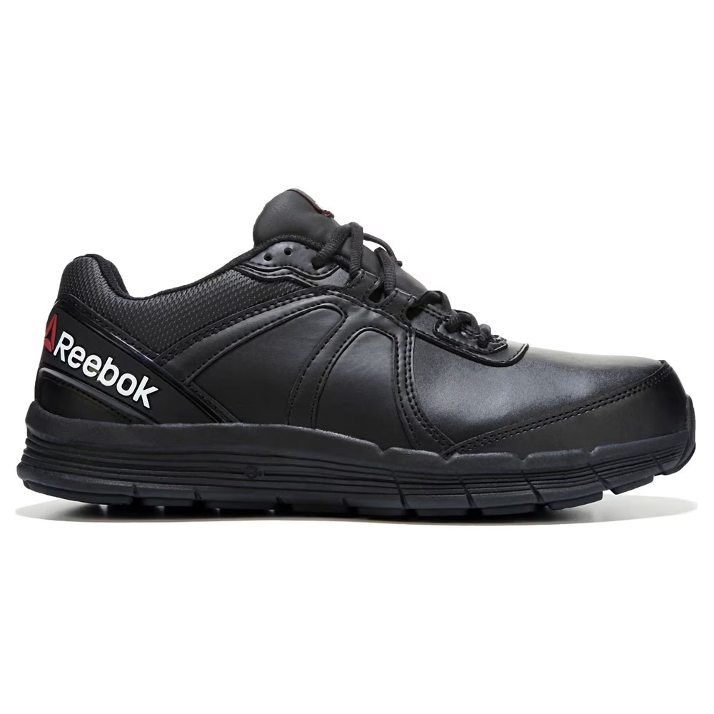 

Кроссовки с металлическим носком и антискользящей подошвой Reebok Work, black leather