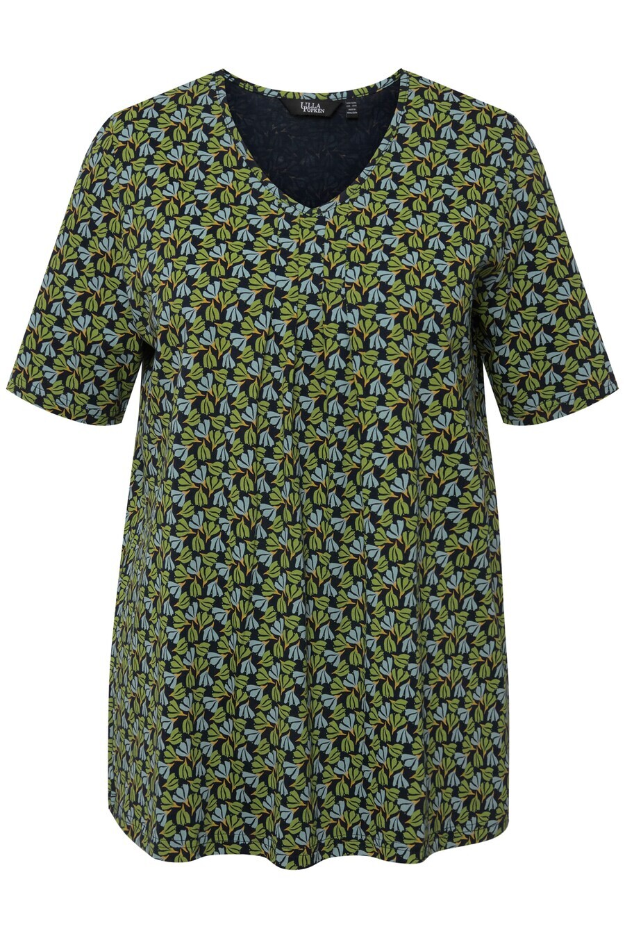 

Футболка Ulla Popken Shirt, цвет marine blue/green