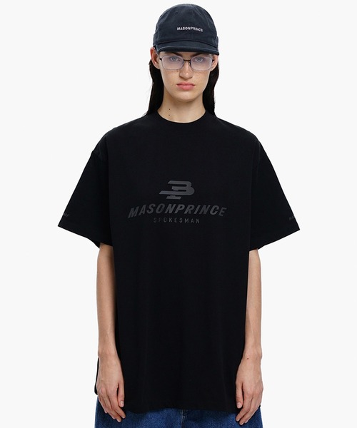 

MASONPRINCE Футболка с четырехцветным светоотражающим логотипом, Mason Prince, черный