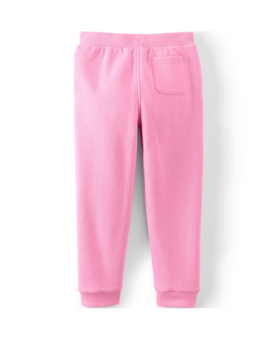 Детские спортивные штаны с высоким ворсом на флисовой подкладке Lands' End, Whisper pink — фото 2