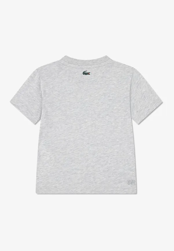 Спортивная футболка унисекс с принтом Lacoste, Argent Chine Heather — фото 2