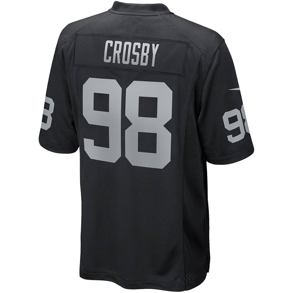 Мужская черная игровая майка Nike Maxx Crosby Las Vegas Raiders, цвет Lvr Black — фото 4