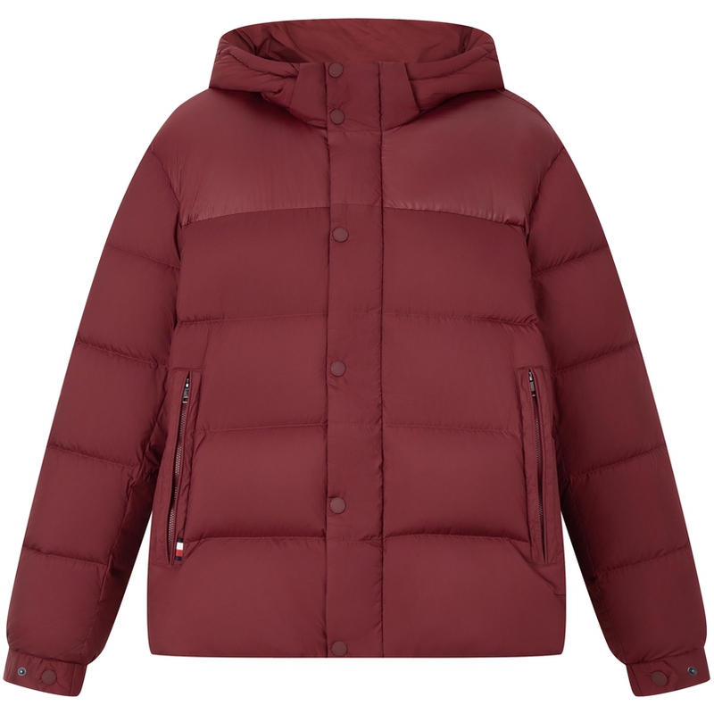 Tommy Hilfiger Мужская пуховая куртка темно-красная, Dark Red VLP — фото 3
