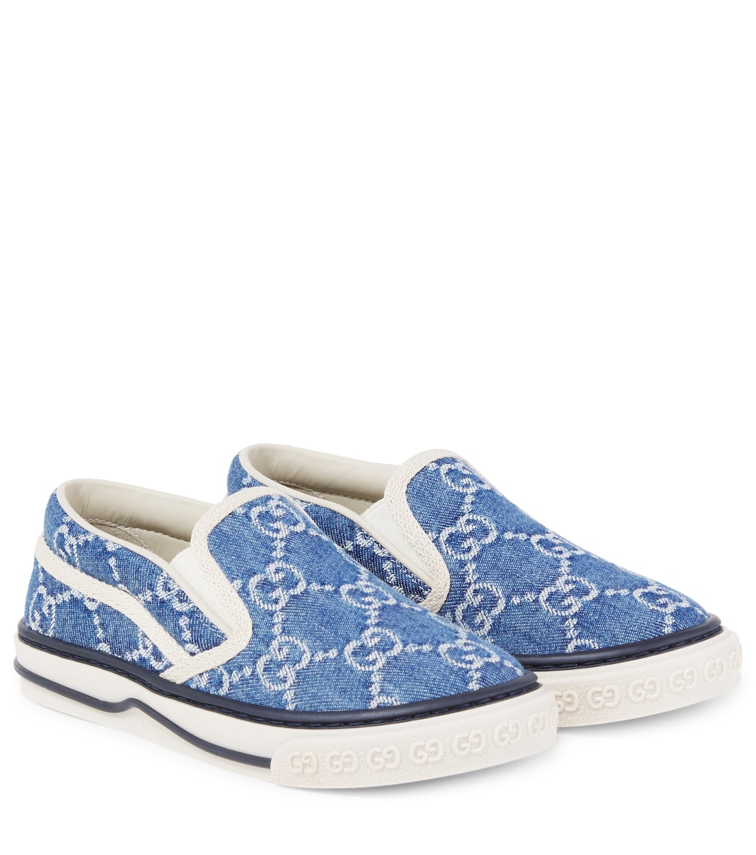 

GG слипоны Gucci Kids, DEN.AZURE/V.WHI/MY.W