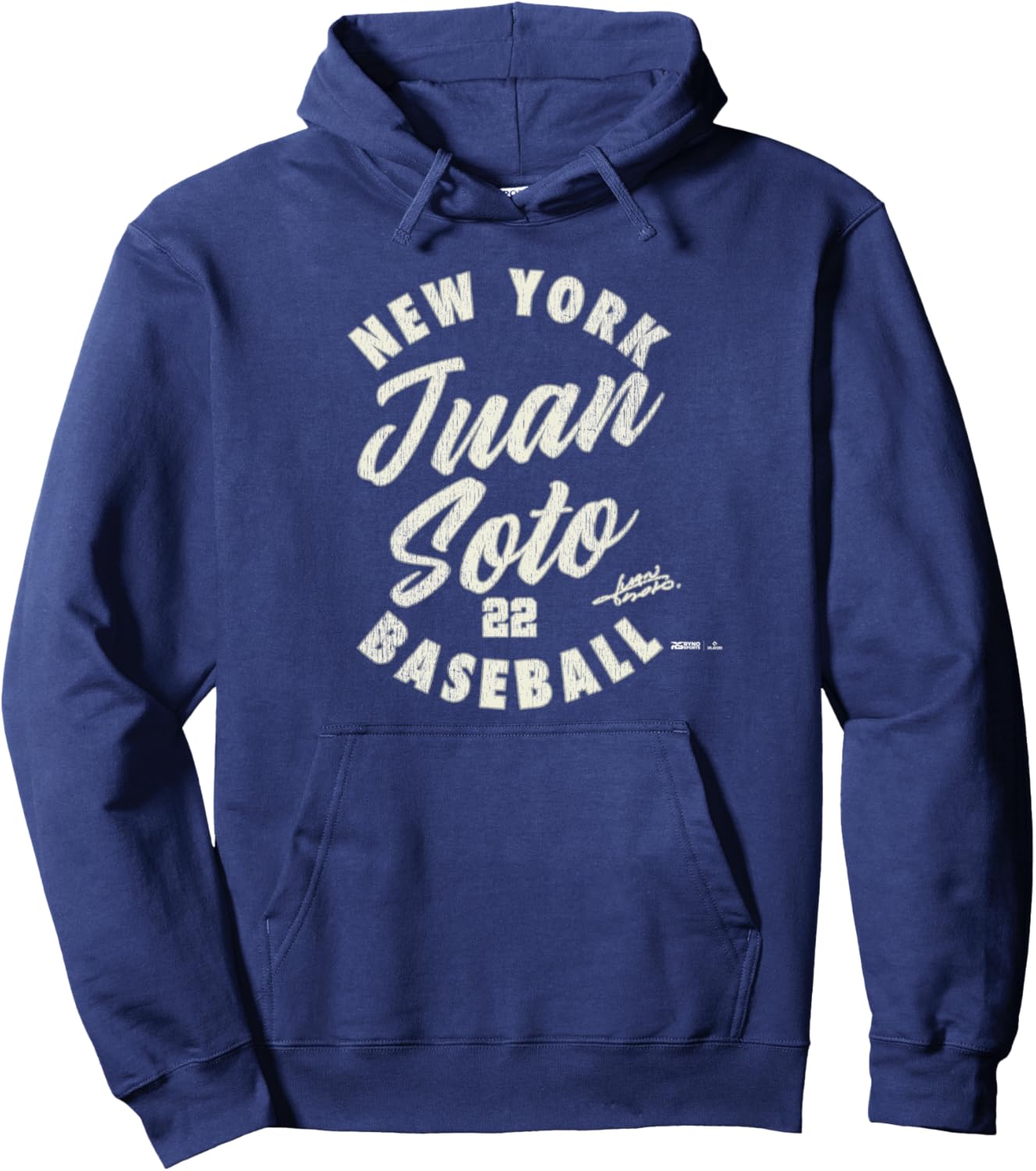 

Худи Juan Soto New York Baseball Vintage Cursive MLBPA, синий, размер S Ryno Sports