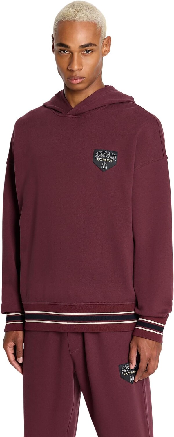 

Коллегиальная флисовая толстовка Armani Exchange, цвет Vineyard Wine