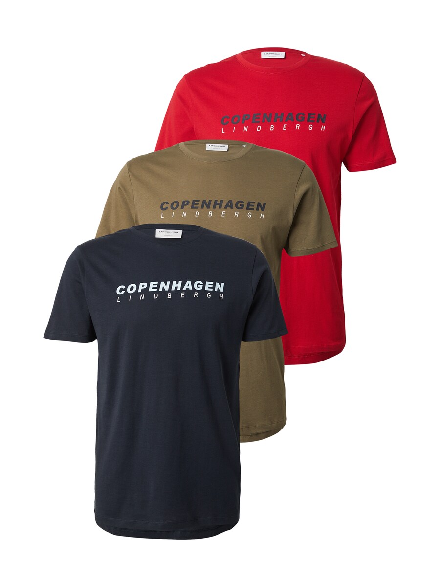 

Футболка Lindbergh, marine blue/Olive/Red