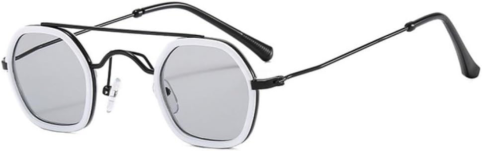 

Солнцезащитные очки в стиле ретро Polygon для женщин, прозрачные линзы с градиентом цвета "океан", защита от УФ-излучения UV400 для мужчин, панк-очки LANGSER, White Light Gray