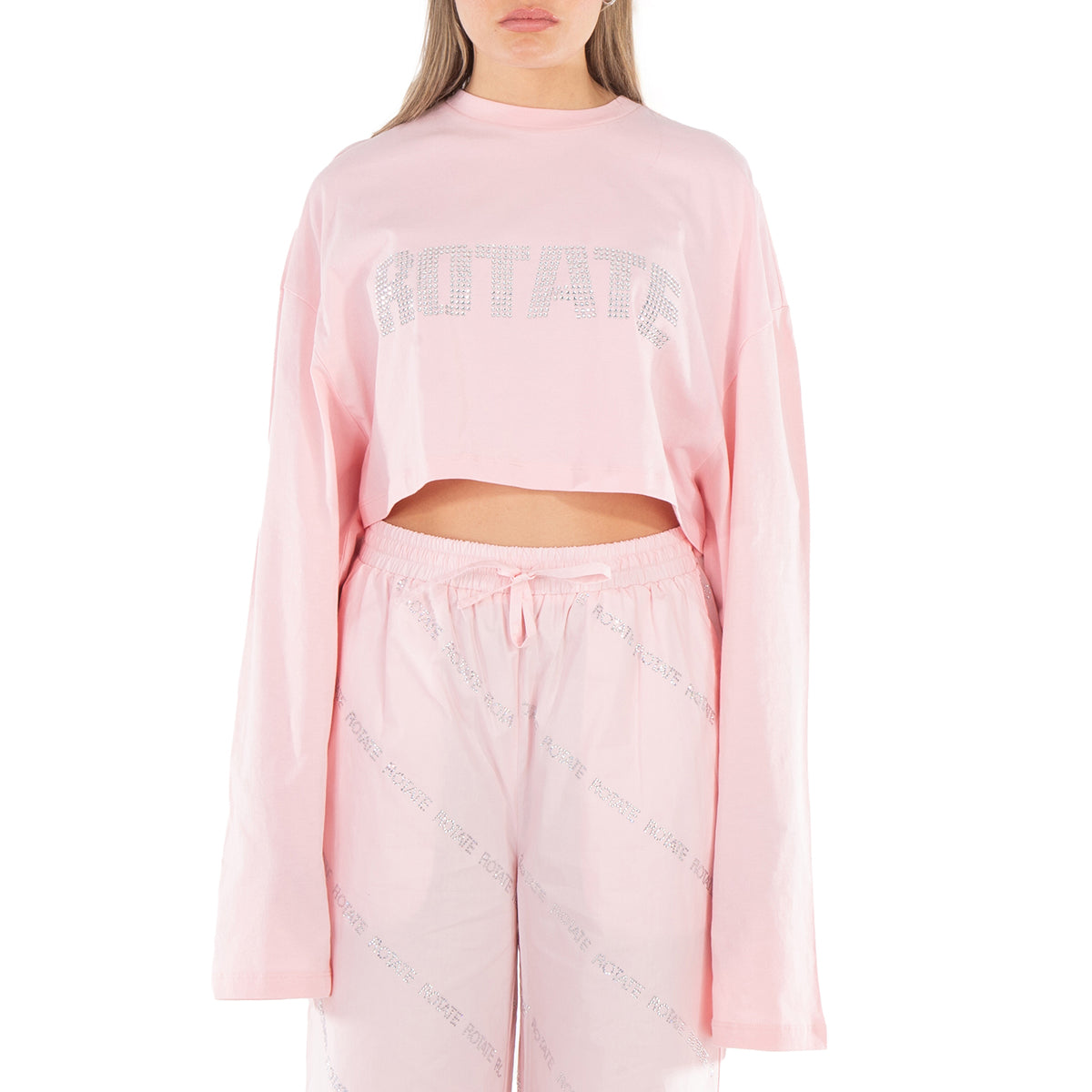 

Женский топ-кроп с вышивкой пайетками "Миндальное цветение" Rotate, Almond Blossom