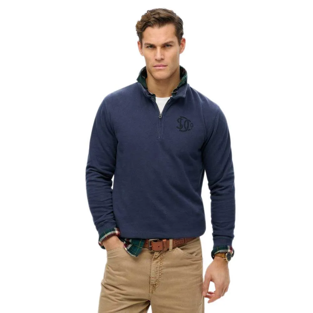 

Толстовка Superdry Merchant half zip, синий
