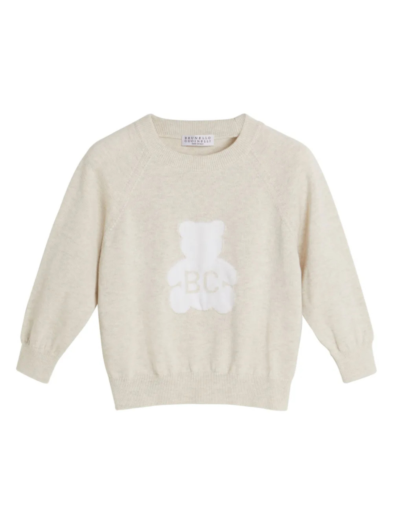 

Brunello Cucinelli Kids кашемировый джемпер Bernie, нейтральный
