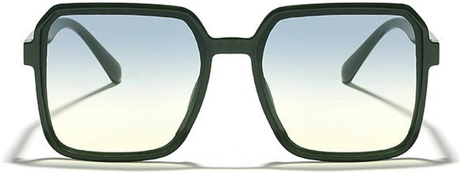 

Большие квадратные солнцезащитные очки для женщин в винтажном стиле, крупная оправа, модные солнцезащитные очки для женщин/мужчин с защитой от УФ-излучения UV400 mincl, Green