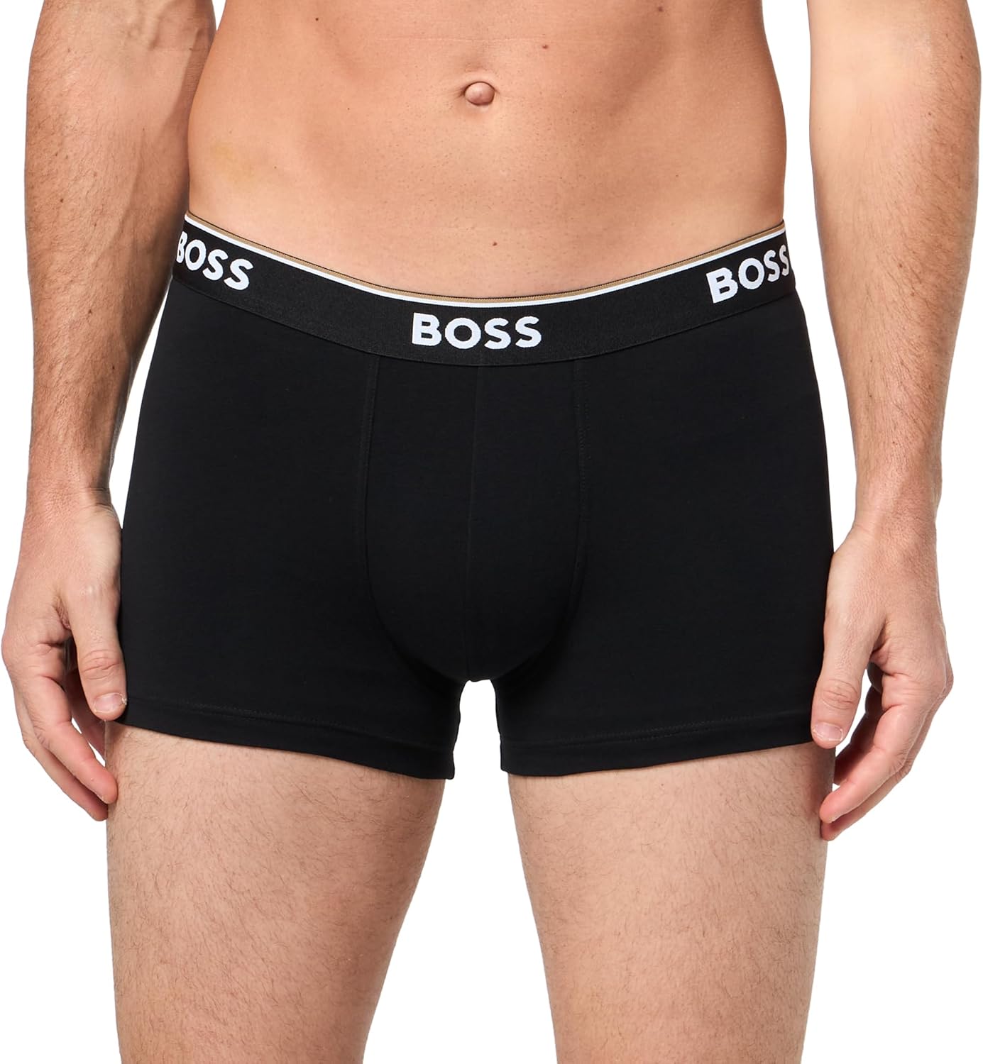 BOSS мужские трусы 3 шт, разноцветные, с крупным логотипом, Charcoal/Black/Merry Red — фото 2
