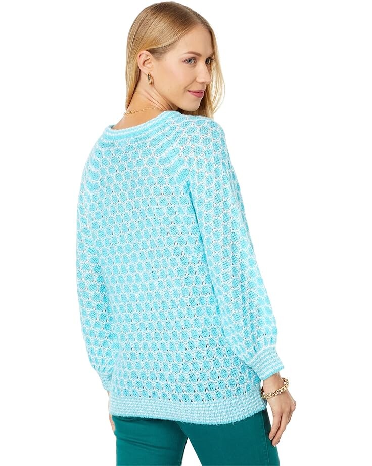 

Свитер Lilly Pulitzer Corabelle Sweater, цвет Turquoise Shore Honeycomb