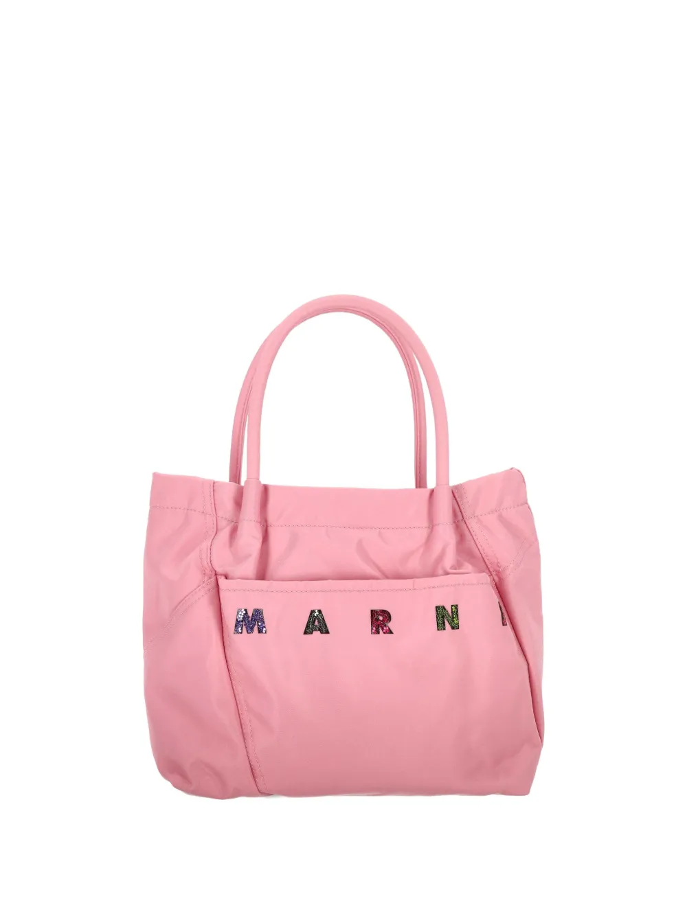 

Сумка-шоппер с логотипом из пайеток Marni Kids, розовый