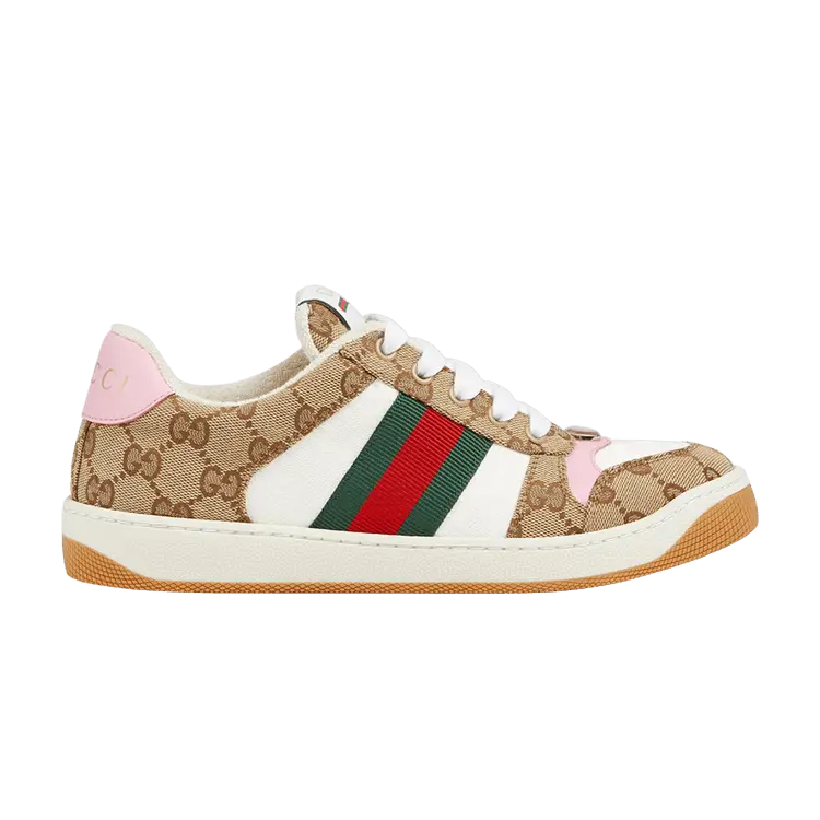 Кроссовки Gucci Wmns Screener Sneaker Beige Pink, коричневый